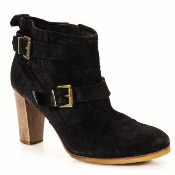 Vanessa Bruno Shoes - Vanessa Bruno Shoe Black Suede Leather Ankle Boot